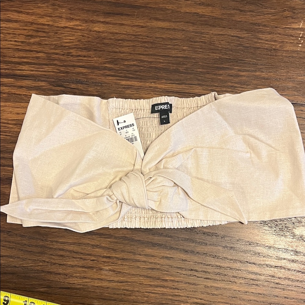 Express Light Beige Knotted Bandeau